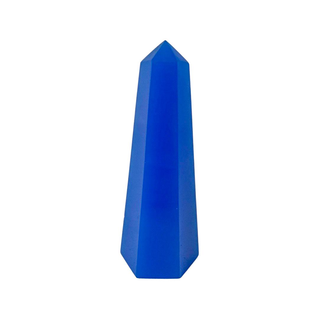 Venini Blue Glass Obelisk: 5H x 2W x 2D