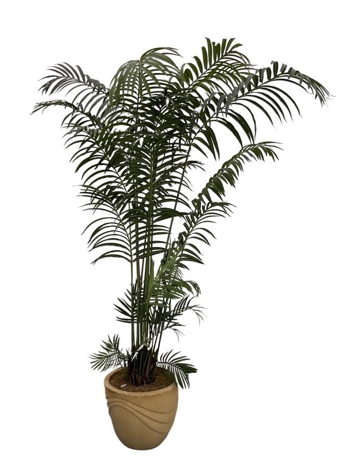 Large Faux Palm Tree with Ceramic Planter (1 of 1)