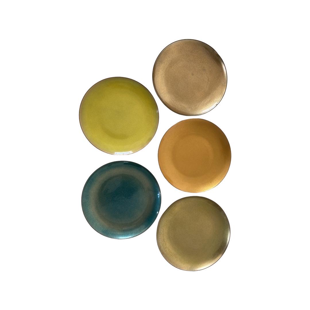 Set of 5 Jade Snow Wong: .5"H x 7.5 Diameter