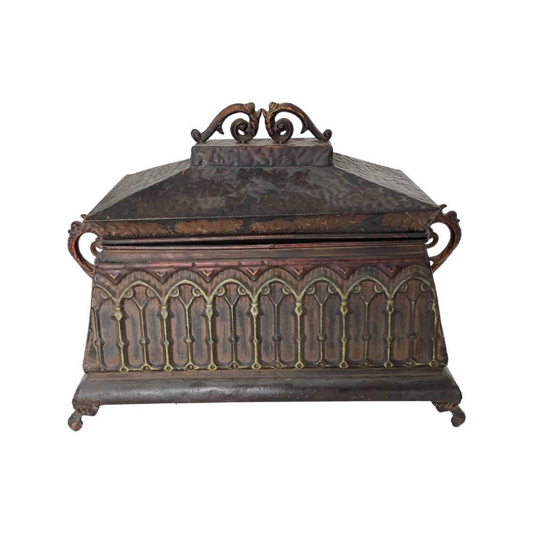 Bronze Colored Tin Box: 12 x 16 x 9