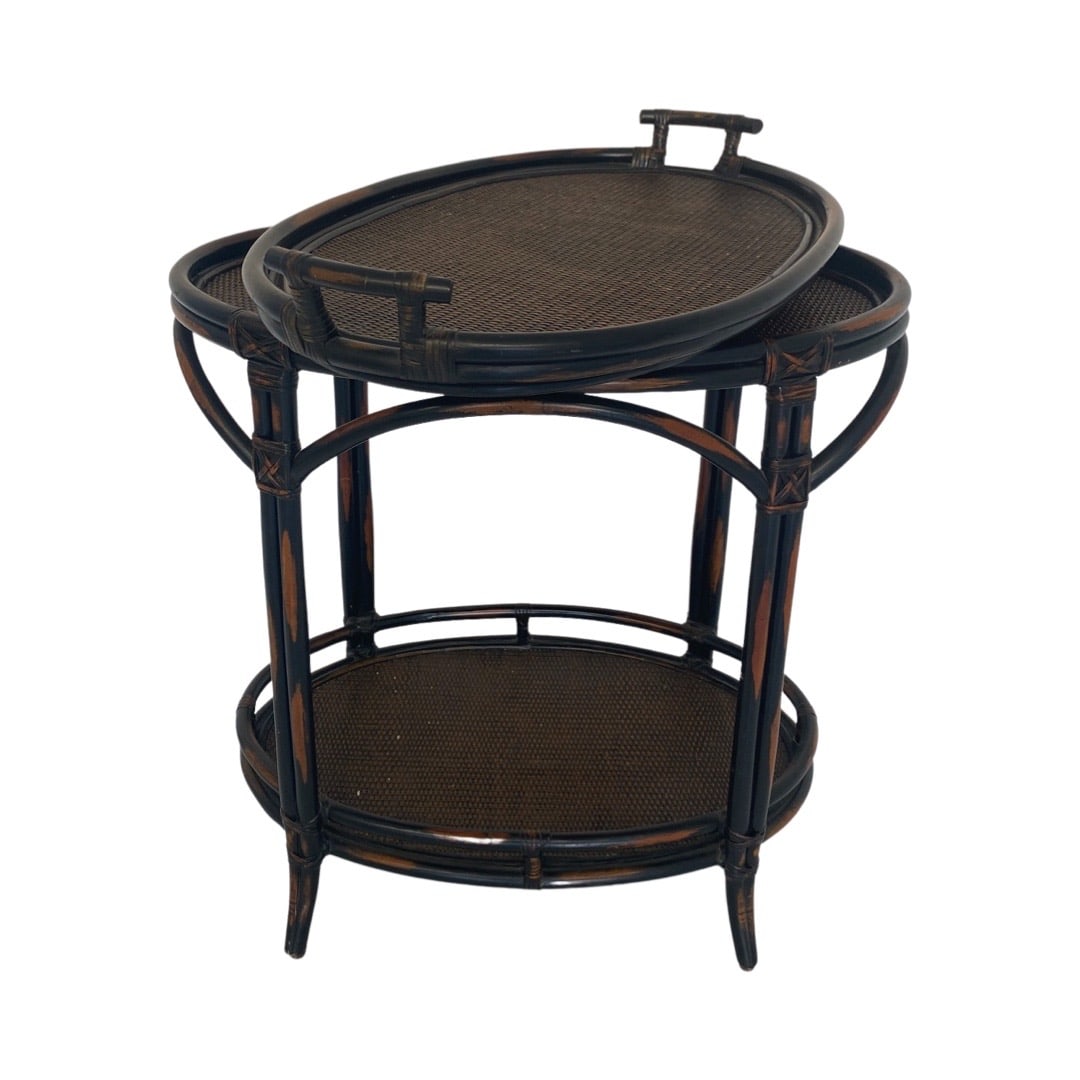 Bamboo Bar Cart: Bamboo Bar Cart 33x30x20