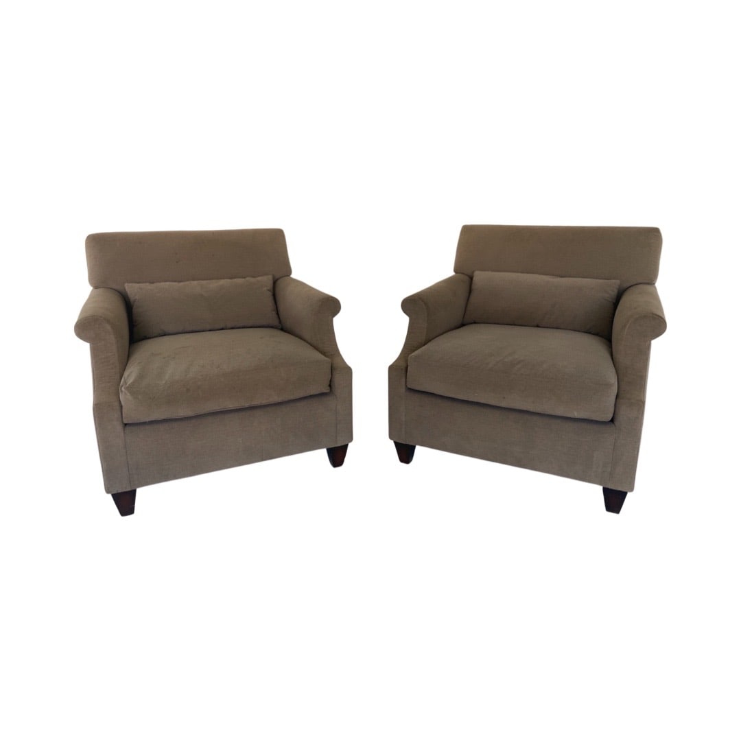Pair of Jean Michel Frank Style Chairs: Pair of Jean Michel Frank Style Chairs 33x33x39