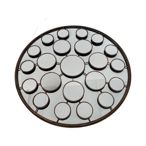 Round Mid Century Mirror With Small Round Mirrors
