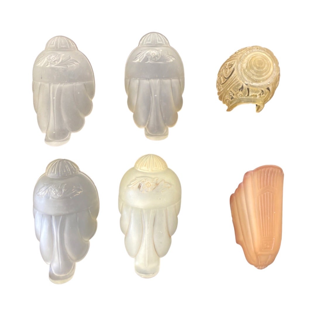 6 mixded frosted glass sconces: 6 mixded frosted glass sconces1sm 4x4 1md8x4 lg5x8