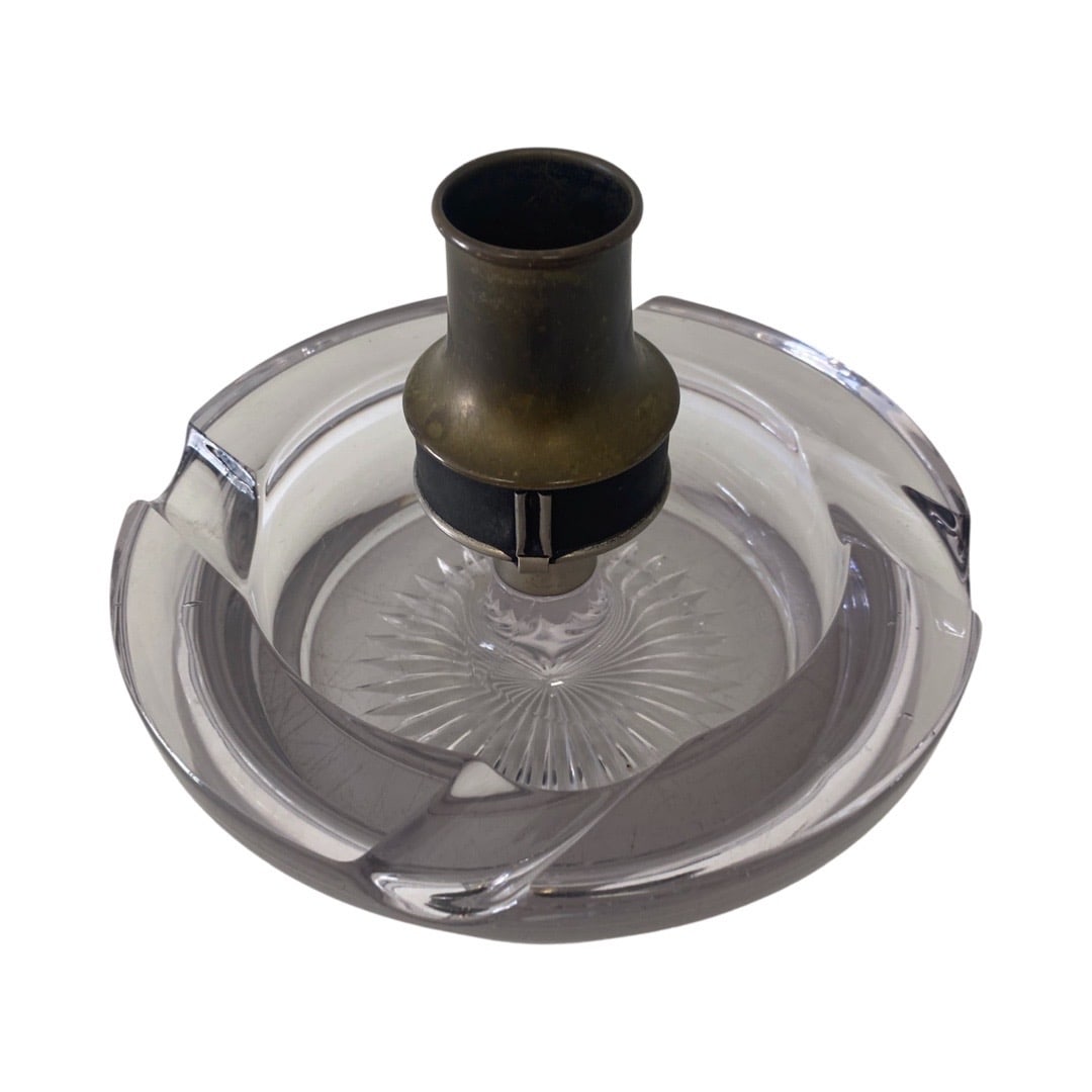 Antique French Cigar Ashtray w match holder: Antique French Cigar Ashtray w match holder5.5x7
