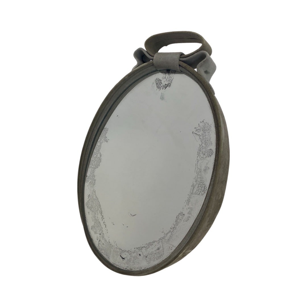 grey velvet ribbon mirror: grey velvet ribbon mirror11x1.5 x 7