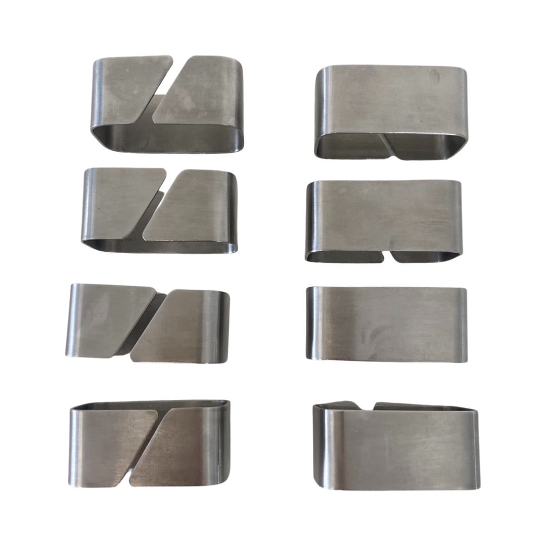 8 Steel & Rectangle napkin Rings: 8 Steele & Rectangle Napkin Ringsx