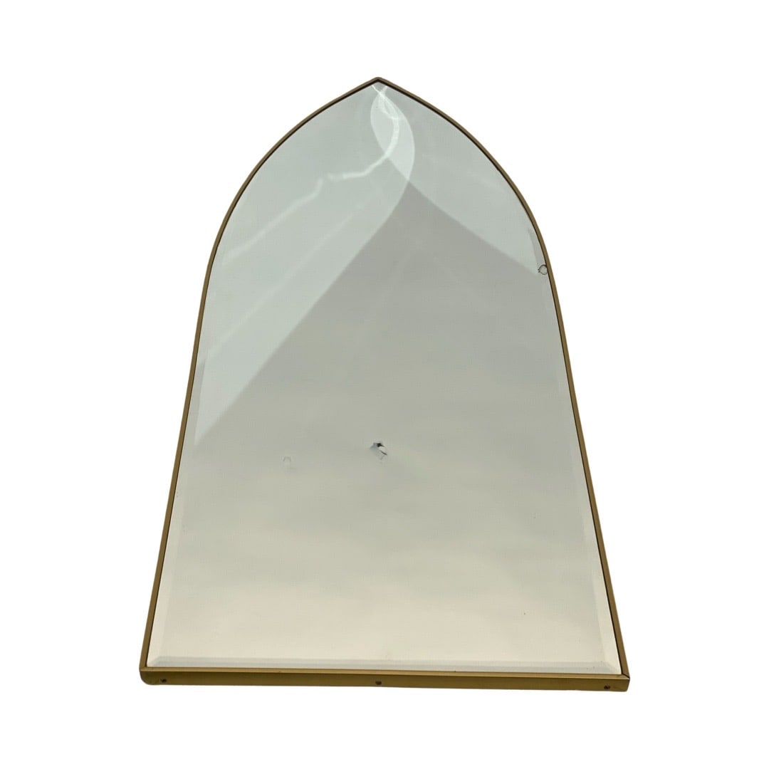 Paul Mc Cobb Style Brass Arched Mirror (1 of 1)