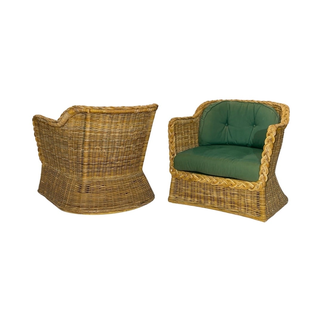 Michael Taylor Style Wicker Chairs (1 of 1)