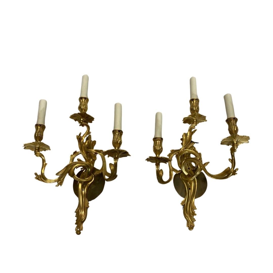 Baroque Gold Gilt Bronze Sconces (1 of 2)