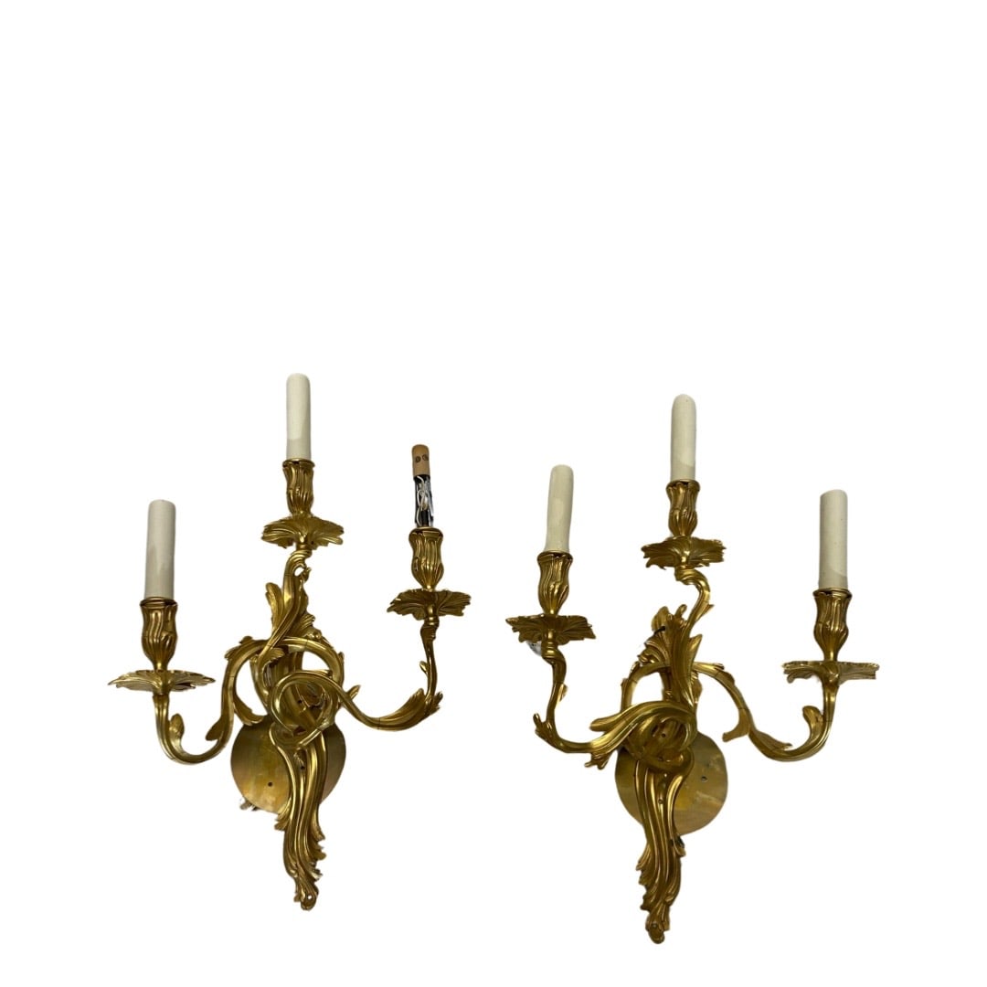 Baroque Gold Gilt Bronze Sconces (1 of 2)
