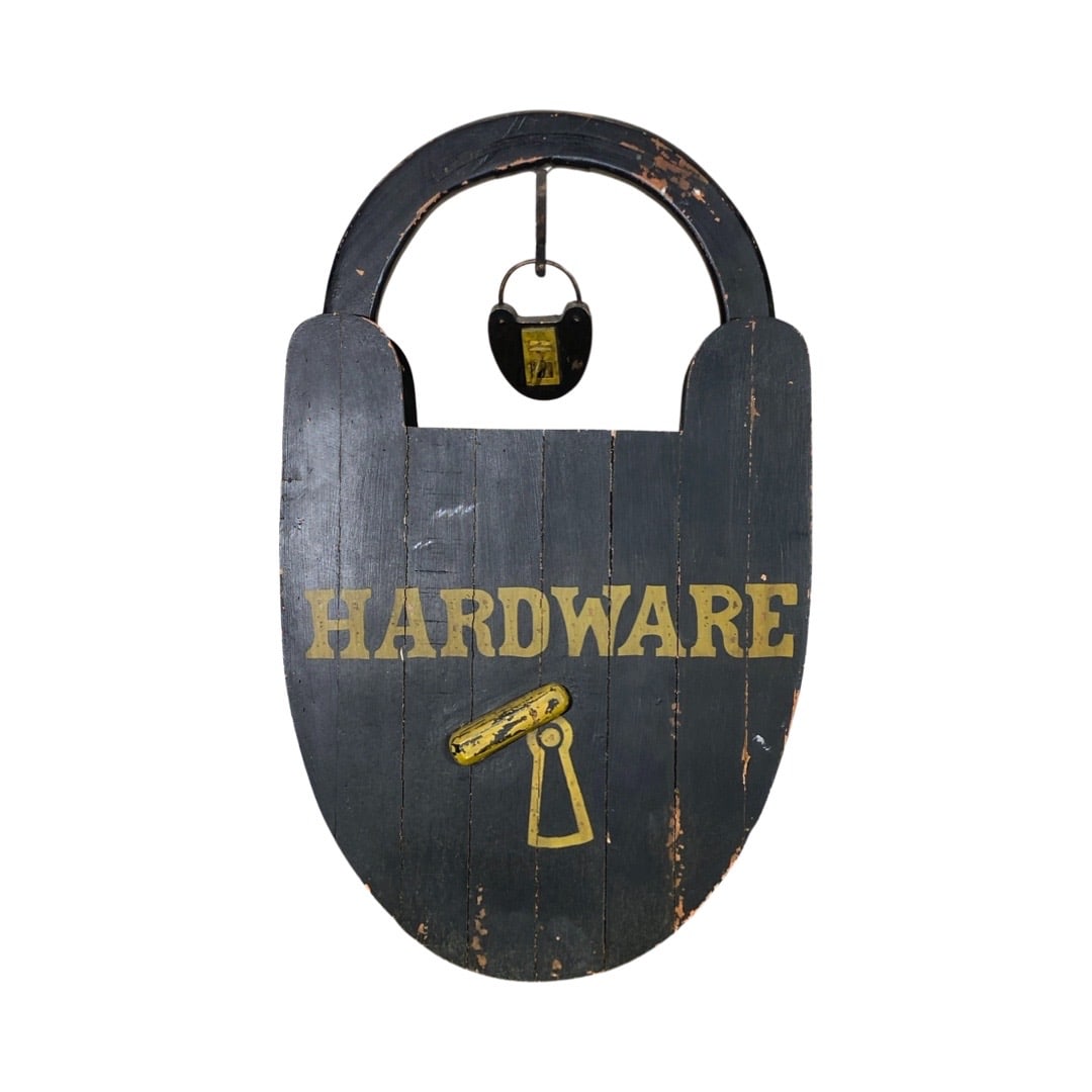 Antique Folk Art Hardware Sign (1 of 1)