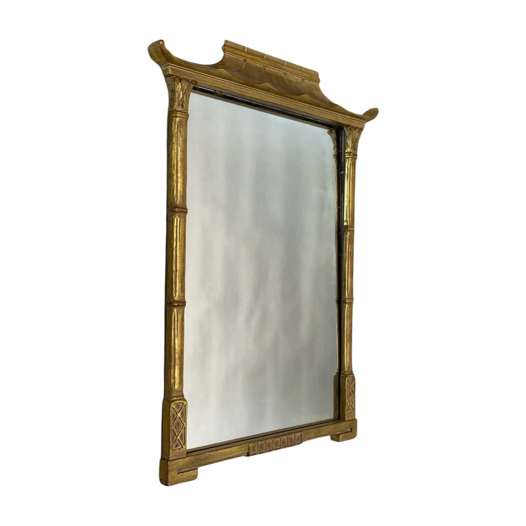 Gold Gilt Pagoda Mirror (1 of 1)