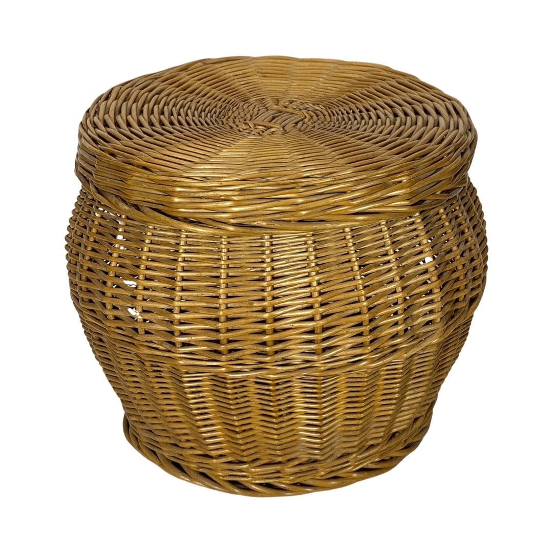 Michael Taylor Style Round Wicker Table: Michael Taylor Style Round Wicker Table16 X 17 X 17