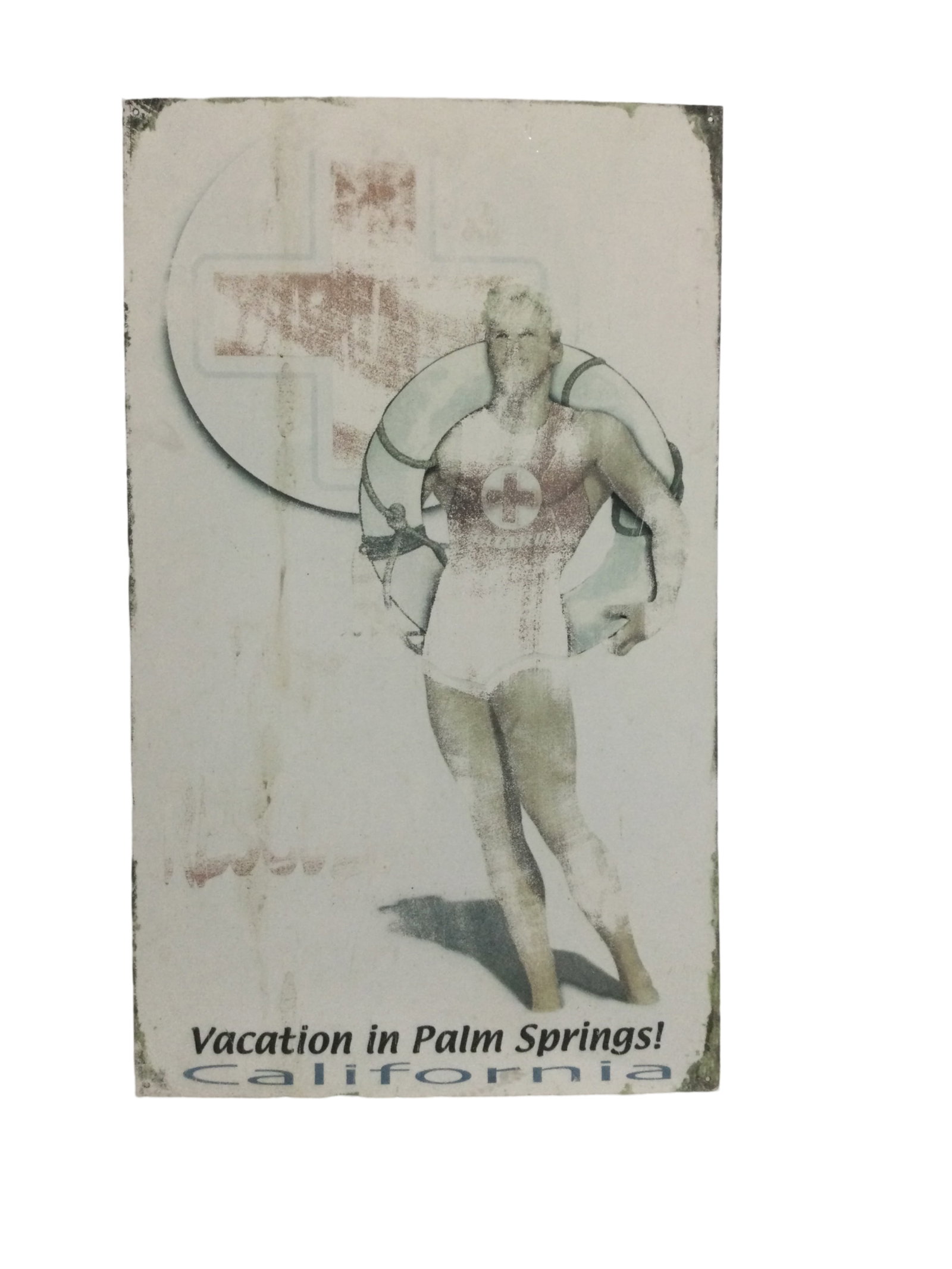 Vintage Vacation in Palm Springs Sign: 30 x 18 x 1/8Vintage Vacation in Palm Springs Sign