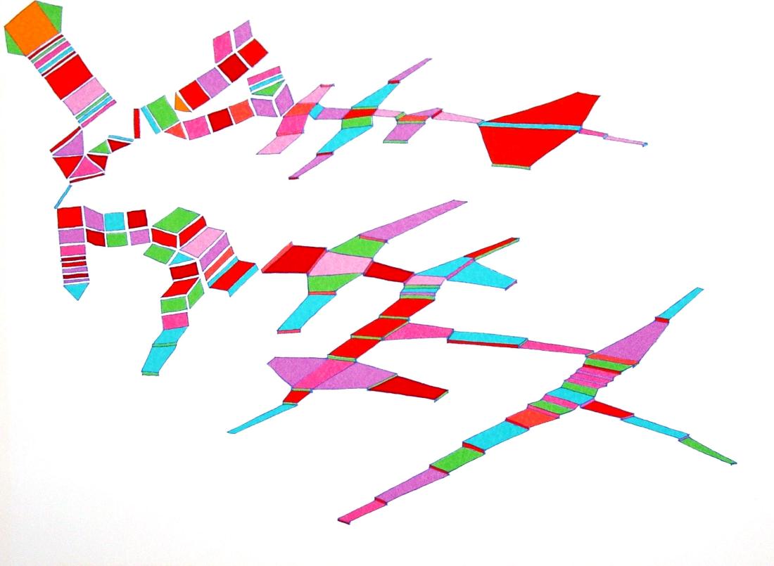 Achille Perilli 1927, Roma (Rm) - [Italia] Il: litografia 68x84 cm es. 18/100; firma dell’artista in basso a destra certificato di autenticità Picenum