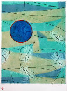 TOMMASO CASCELLA (1951, Roma) [Italia] "Pallanuoto": acquaforte acquatinta, 94x68 cm es. VII/XXX, firma dell'artista in basso a destra e timbro Olimpiadi Beijing 2008 in basso a sinistra certificato di autenticitÃ Picenum