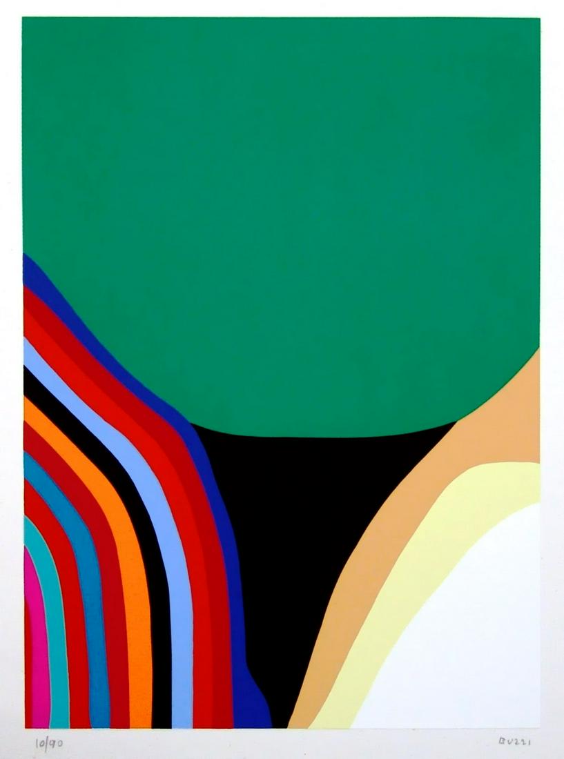 ALBERTO BURRI (1915, CittÃ di Castello - 1995, Nizza): serigrafia, 24,8x17,8 cm es. 10/90, formato foglio 43x35 cm, firma dellâ€™artista in basso a destra e timbro della 2RC in basso a sinistra opera pubblicata in "Burri, grafica, opera completa" a c