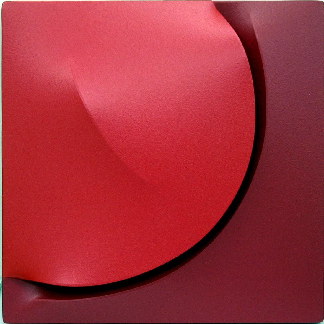 GIUSEPPE AMADIO (1944, Todi) [Italia] "Iascri": tela dipinta estroflessa, 50x50 cm firma dell'artista sul retro certificato di autenticitÃ dell'artista