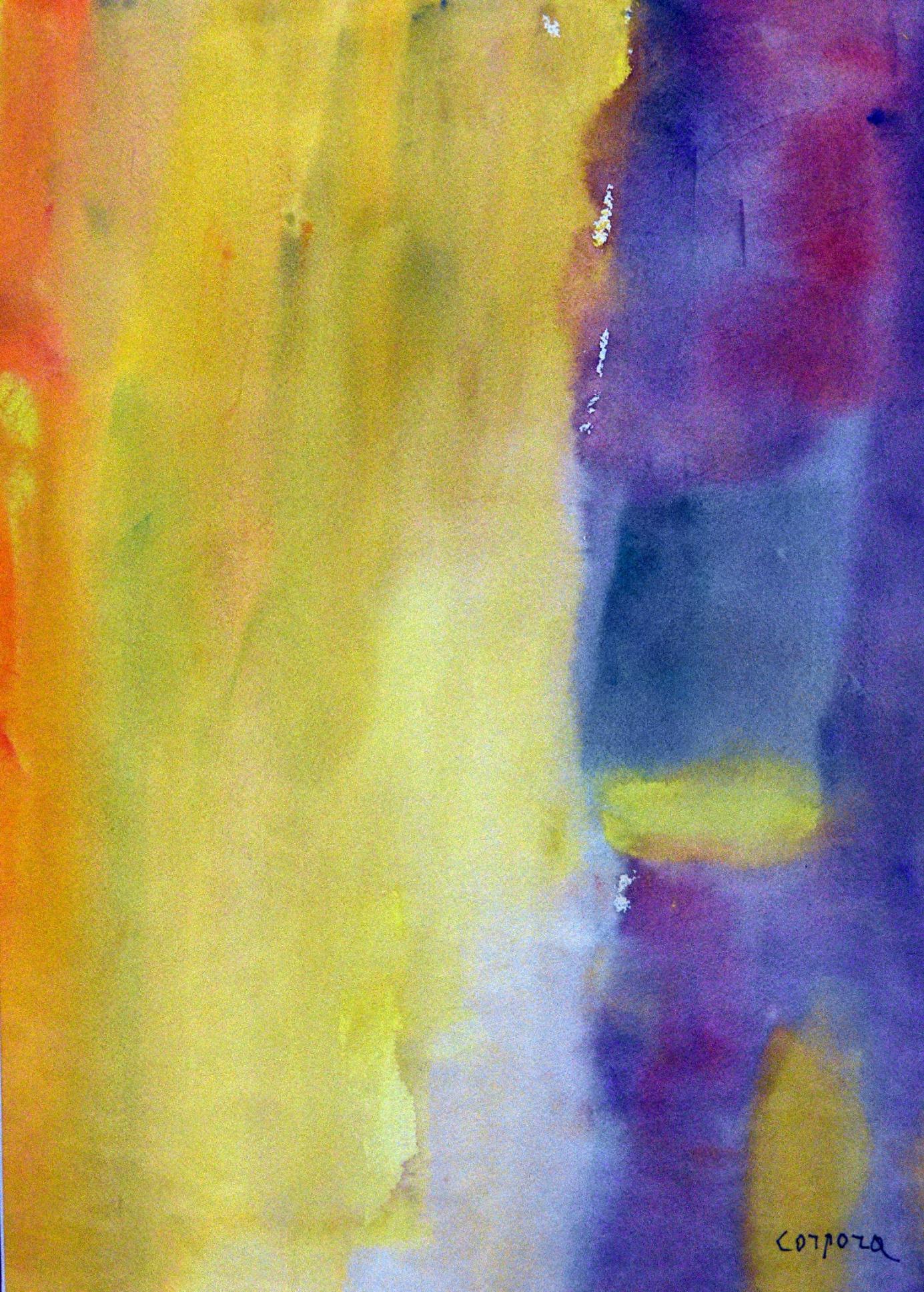 ANTONIO CORPORA (1909, Tunisi - 2004, Roma) [Italia]: acquerello su carta, 51x36 cm firma dell'artista in basso a destra e sul retro, opera con cornice certificato di autenticitÃ del'Archivio, certificato di autenticitÃ della Capitolium Art di Bres