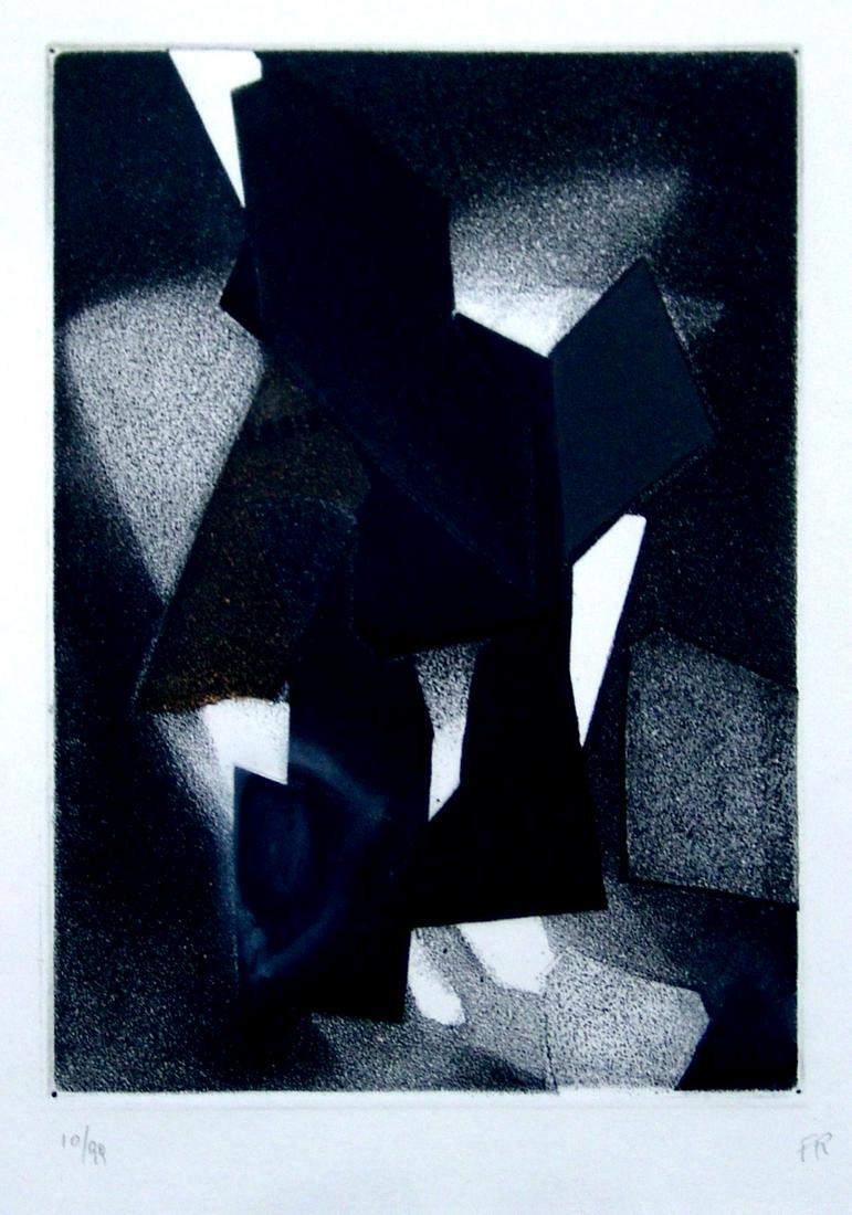 HANS RICHTER (1888, Berlino - 1976, Locarno) [Germania]: acquaforte, 49,5x34,5 cm es. 10/99, firma della moglie, timbro de La Nuova Foglio di Pollenza in basso a destra, opera con cornice certificato di autenticitÃ Picenum