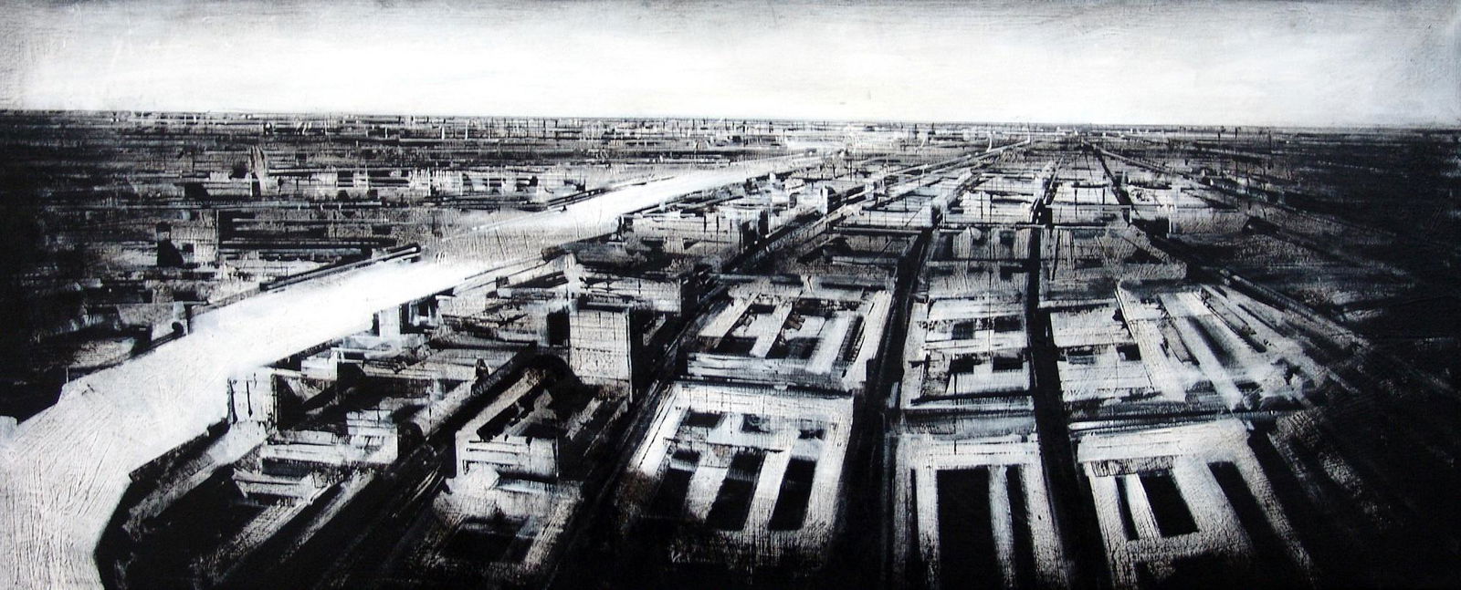 JONATHAN GUAITAMACCHI (1961, Londra) [Inghilterra]: olio su tela, 45x110 cmfirma dell'artista sul retroprovenienza precedente Casa d'Aste Babuino di Romacertificato di autenticità Picenum