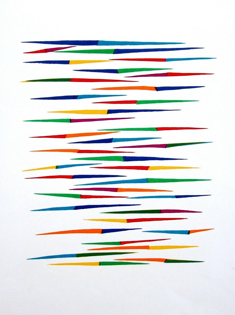 PIERO DORAZIO (1927, Roma - 2005, Perugia) [Italia]: litografia, 45x35 cmes. HC 36/40 B, firma dell'artista sul retro e timbro Erker-Presse St. Gallen in basso a sinistracertificato di autenticità Picenum