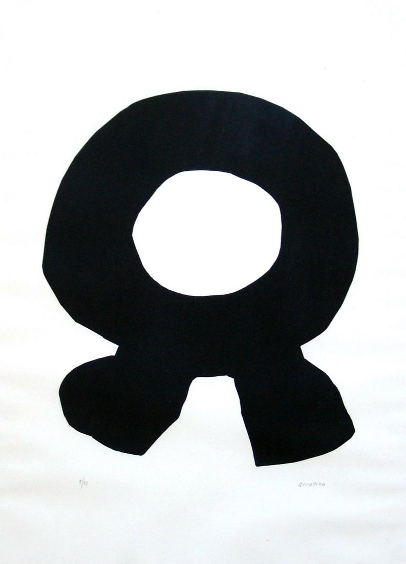 ENRICO ACCATINO, senza titolo: ENRICO ACCATINO(1920, Genova - 2007, Roma) [Italia]senza titololitografia, 70x50 cmes. 9/12, firma dell'artista in basso a destracertificato di autenticitÃ Picenum