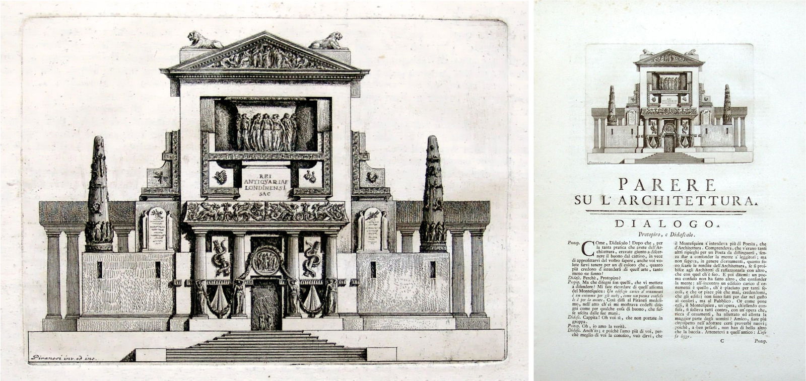 GIOVANNI BATTISTA PIRANESI, Parere su l'architettura, (1 of 1)
