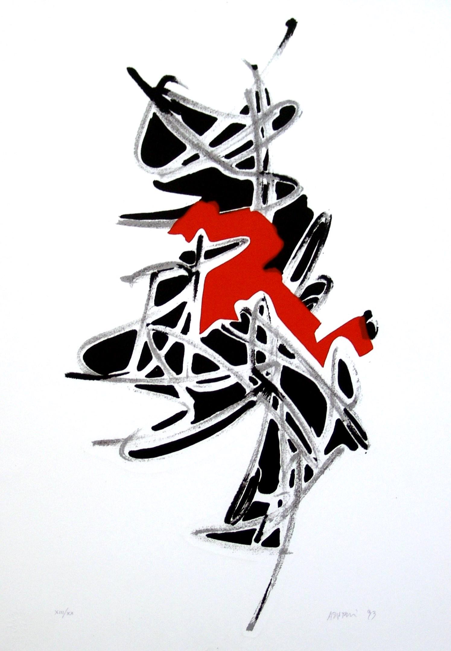 GIANNI ASDRUBALI, senza titolo, 1993: GIANNI ASDRUBALI(1955, Tuscania) [Italia]senza titolo, 1993serigrafia, 76x56 cmes. XIII/XX, firma dellâ€™artista in basso a destra e timbro Manuela Allegrini Editor in basso a sinistracertificato