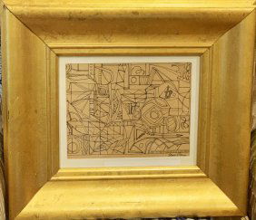 Stuart Davis (1892 - 1964) Study - Framed Ink (1 of 8)