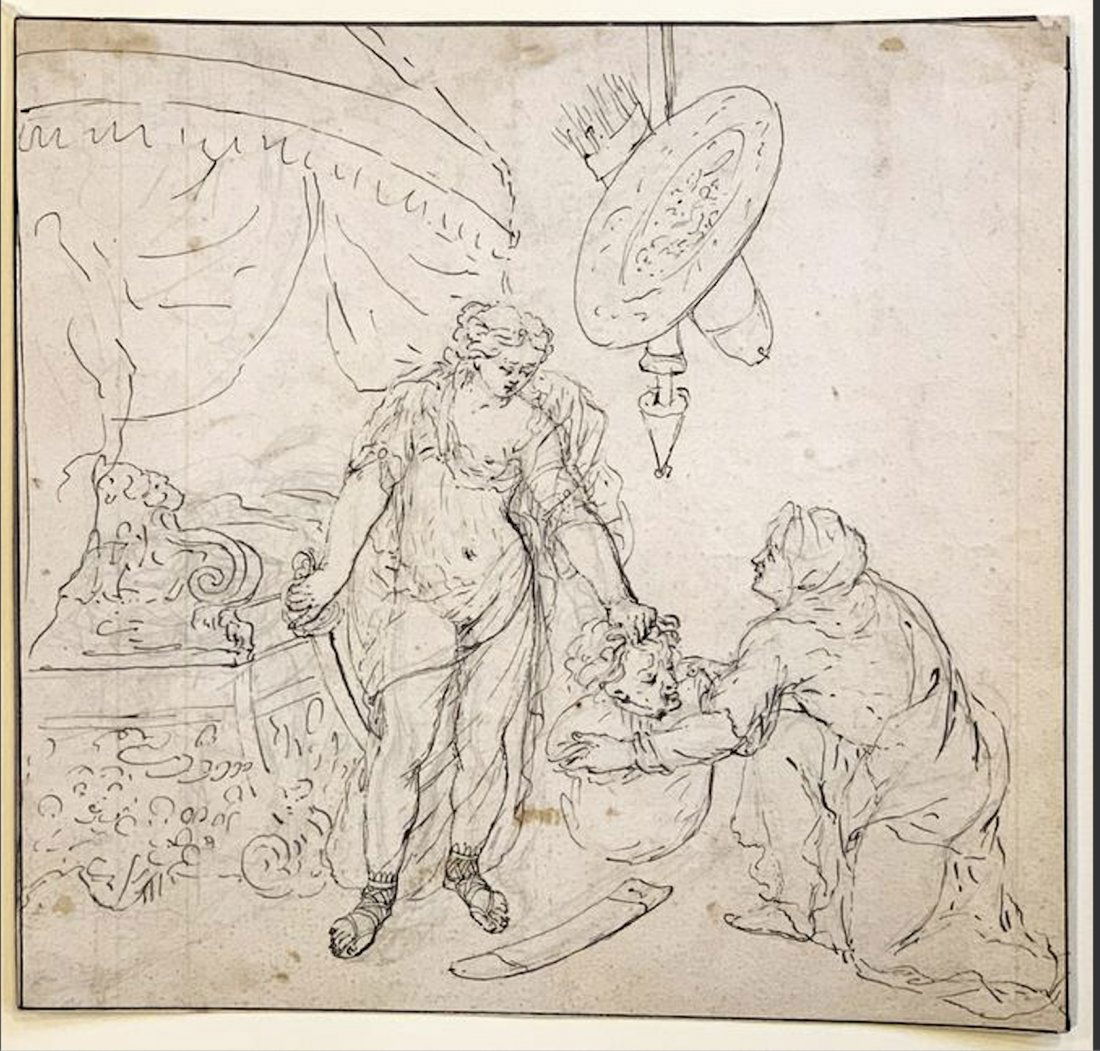 Gerard De Lairesse (1640-1711)Salome & John - Ink (1 of 4)
