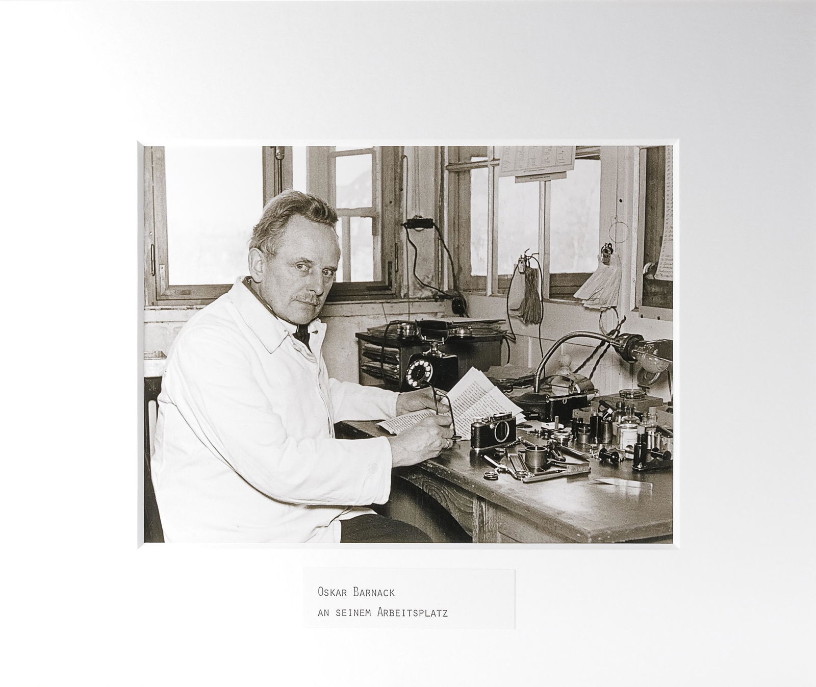 Oskar Barnack at his workplace (1 of 2)