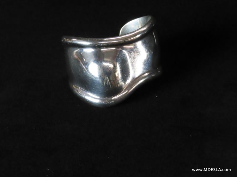 Tiffany and Co. Sterling Cuff Bracelet: Tiffany and Co. Sterling Bone Cuff Bracelet. Marked 925 Italy. Elsa Peretti, Circa 1978. 56g