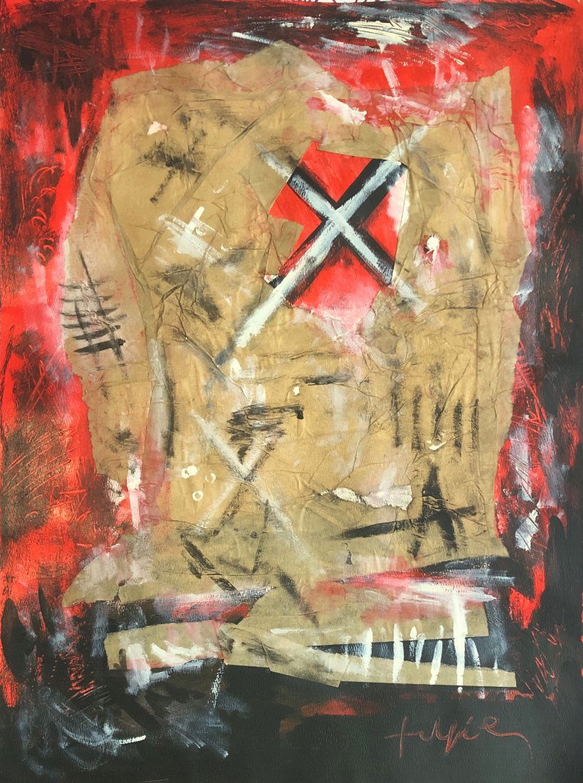 Antoni Tapies (Mixed Media on Paper) (1 of 2)