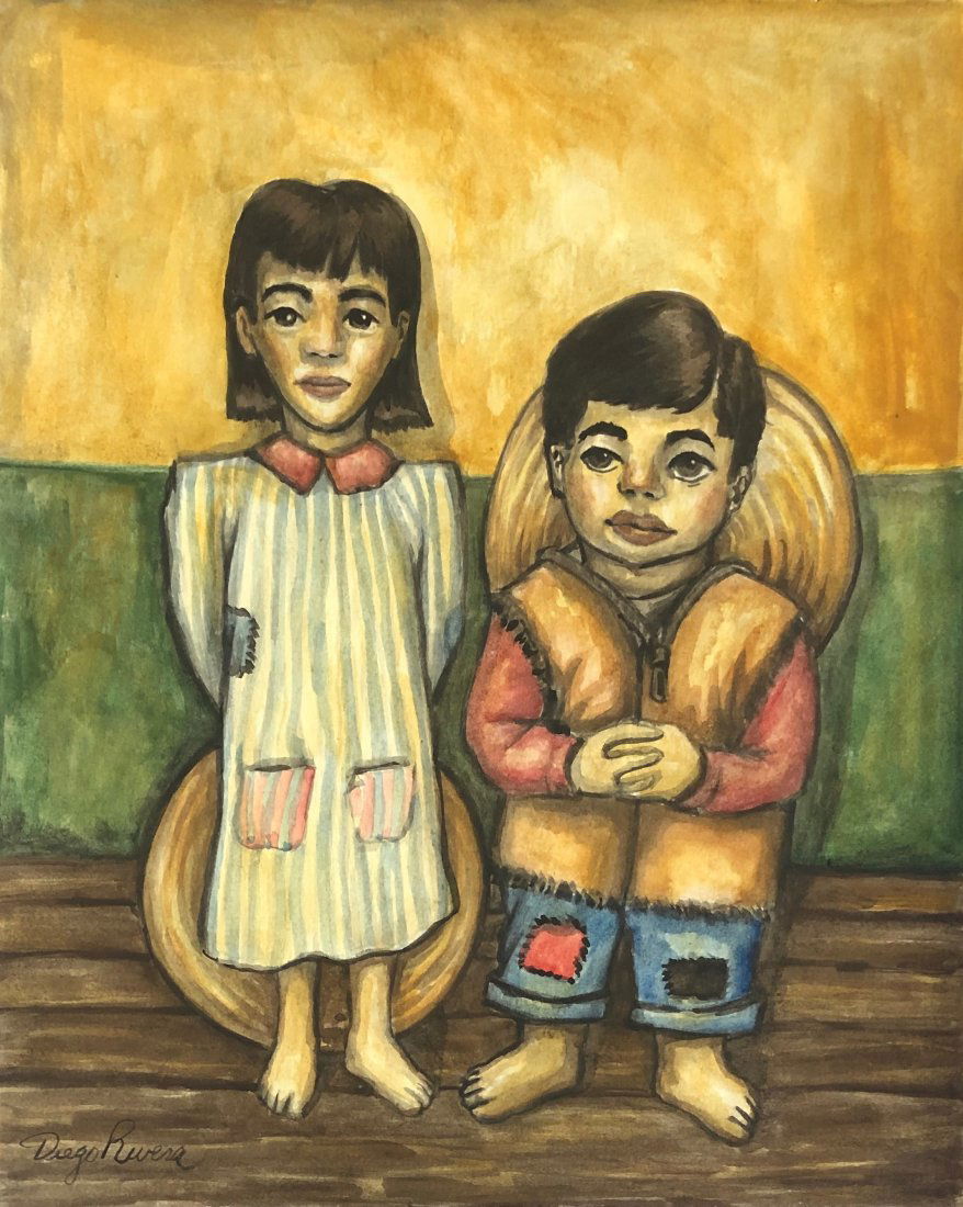 Diego Rivera (Watercolor on Paper) in the Style of (1 of 1)