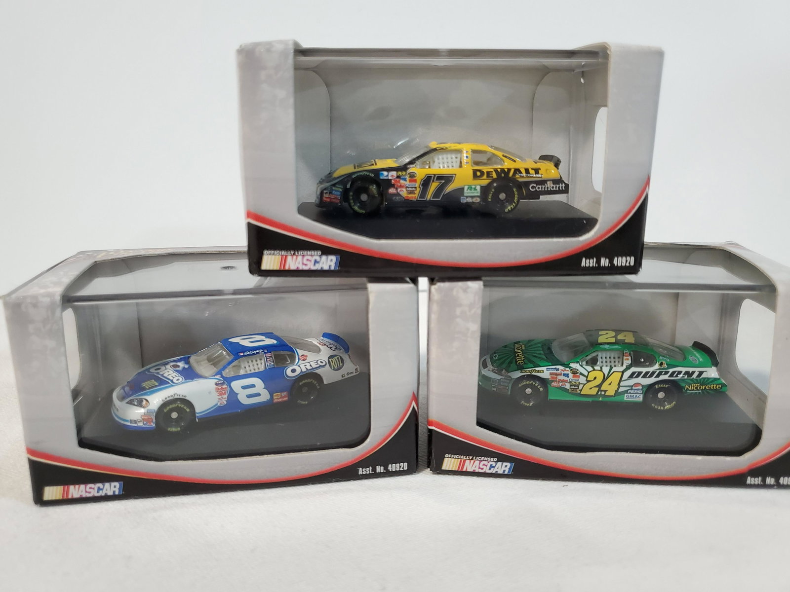 Winner's Circle NASCAR Die Cast replica for #8, #24, 17: 1:87 scale die cast replica stock car for #17 Matt Kenseth, #24 Jeff Gordon, and #8 Dale Jr. from thewinnercircle.com