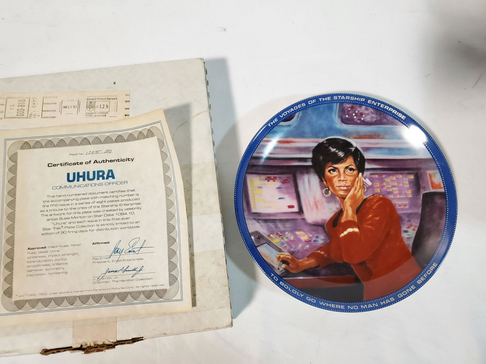 "Uhura" Star Trek Plate Collection by The Hamilton (1 of 2)
