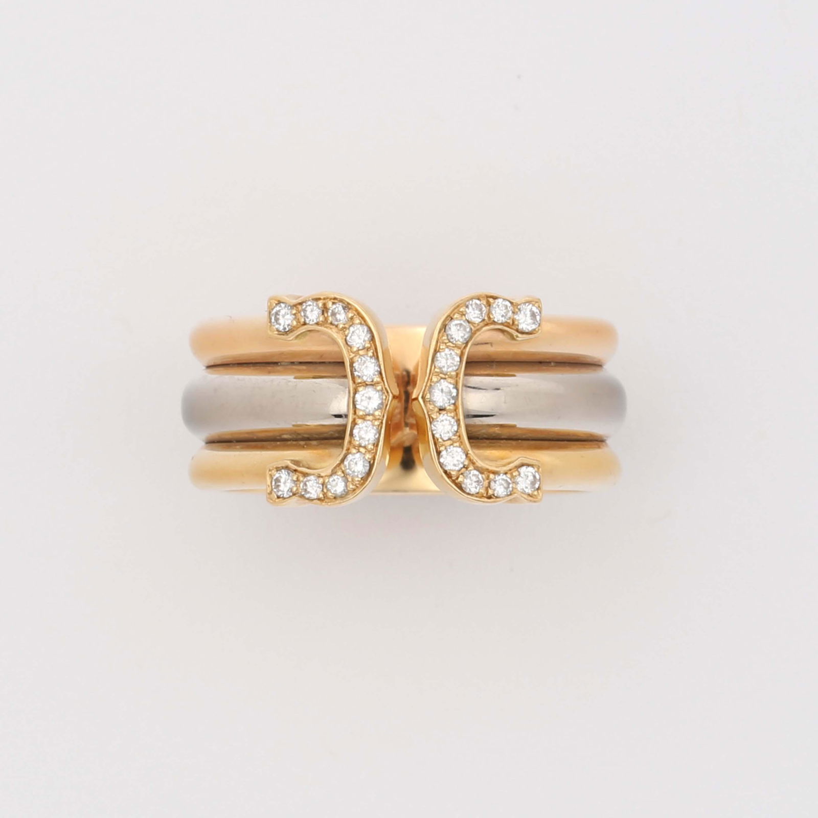 DIAMOND RING, DOUBLE-C, CARTIER 1997 (1 of 2)