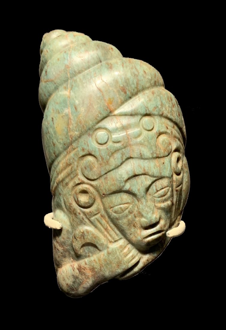 Mayan Jade Pectoral Bead w/ Quetzalcoatl (200-600 AD) (1 of 17)