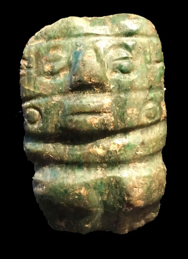 Pre-Columbian Mayan Jade Camahuile (250-600 AD) (1 of 9)