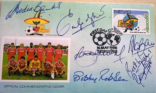 - Bobby Moore and George Best Signed First Day: Lot 57 - Bobby Moore and George Best Signed First Day Cover also signed by Sir Bobby Robson, Gordan Banks, Emlyn Hughes, Robert Frederick Chelsea Moore OBE (24 April 1941 to February 1993) was an