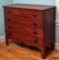 New England Red Painted Four Drawer Chest.