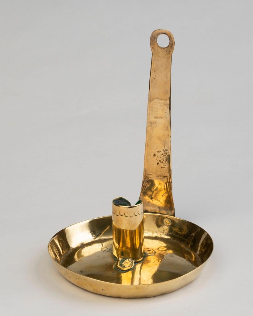 Dutch Brass Single Wall Hanging Candle Holder. (1 of 2)