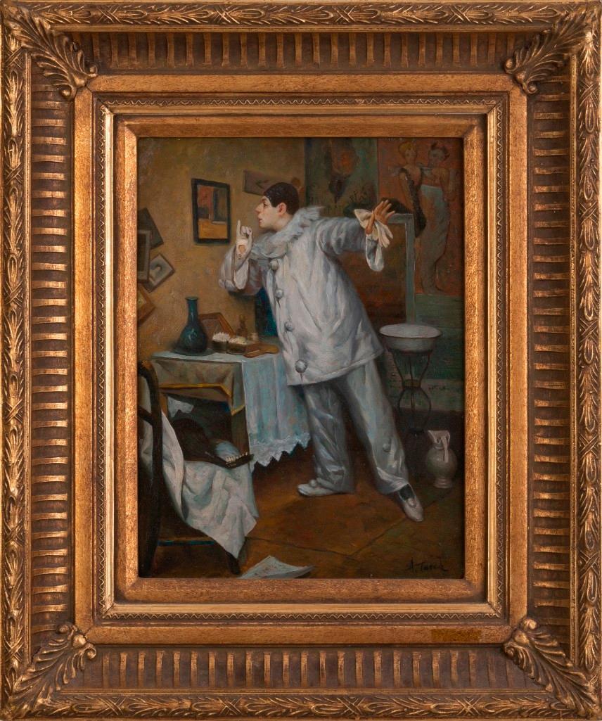 Painting of a Mime. European School, c. 1920. (1 of 3)