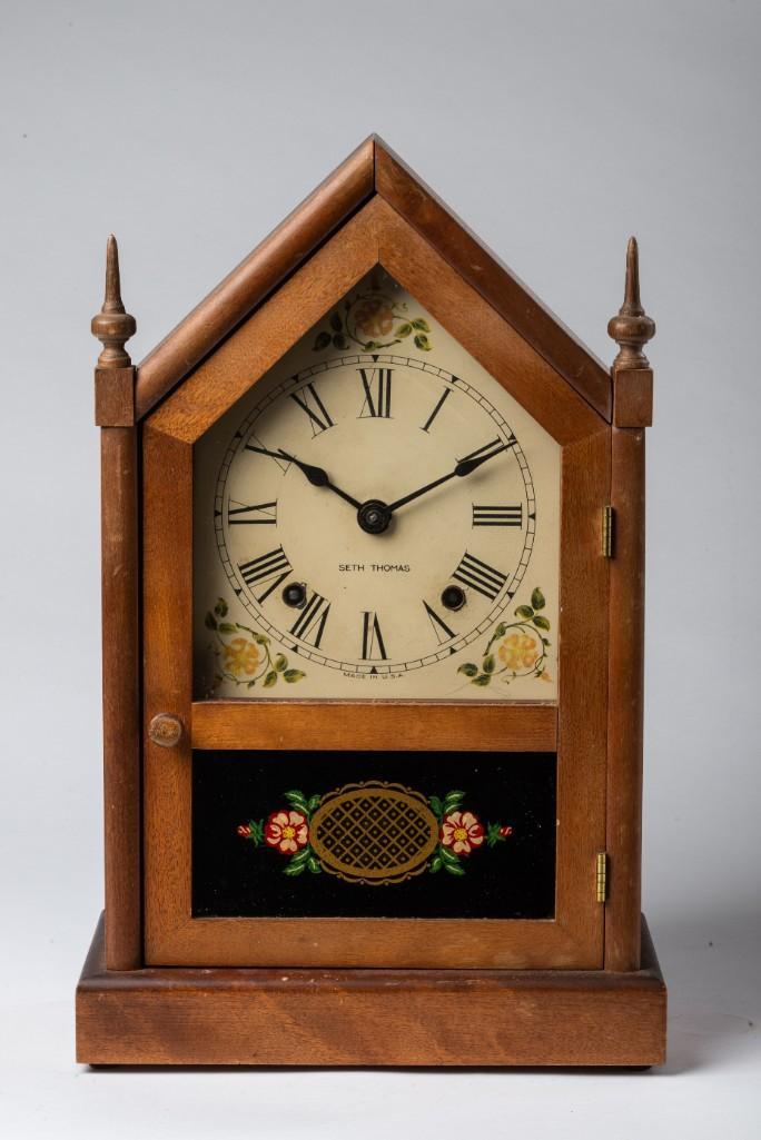 Seth Thomas 8 Day Shelf Clock.: Height 14 1/2 inches.