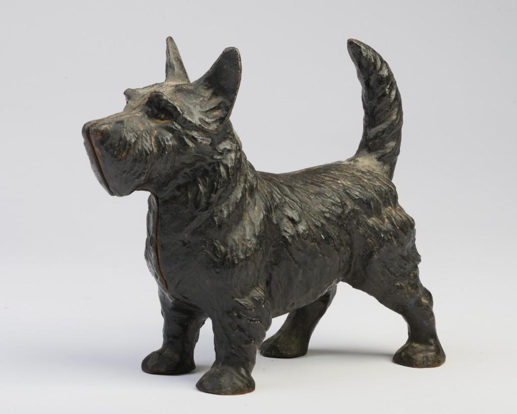 Cast Iron Scottie Dog Door Stop.: Length 10 inches.