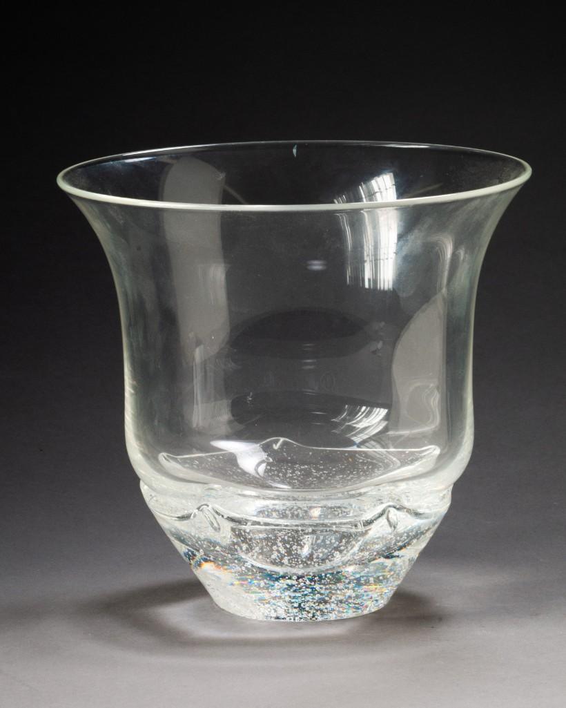 Steuben Glass 8â€ Vase.: Height 7 3/4 inches, signed on base. Detailed condition reports are available upon request. Due to the current stay at home order, in-person preview will not be available until May 1 Items may be pick