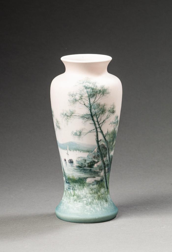 Delphin Massier Vallauris Art Pottery Vase.: Artist signed, height 8 inches. Detailed condition reports are available upon request. Due to the current stay at home order, in-person preview will not be available until May 1 Items may be picked up