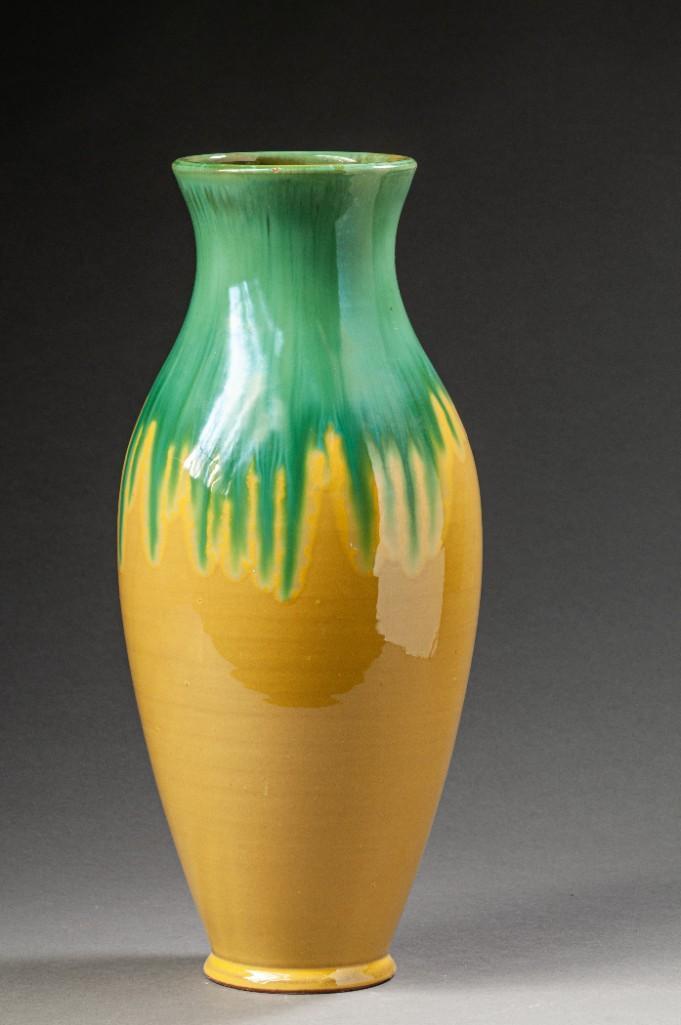 Large Anton Lang Art Pottery Vase.: Height 13 inches. Detailed condition reports are available upon request. Due to the current stay at home order, in-person preview will not be available until May 1 Items may be picked up at our Freepo
